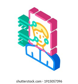identity identification isometric icon vector. identity identification sign. isolated symbol illustration