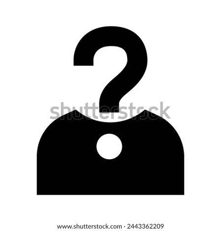 Identity Inquiry: Who Icon. Question identity with this 'who' icon, perfect for illustrating inquiries and identifying individuals.