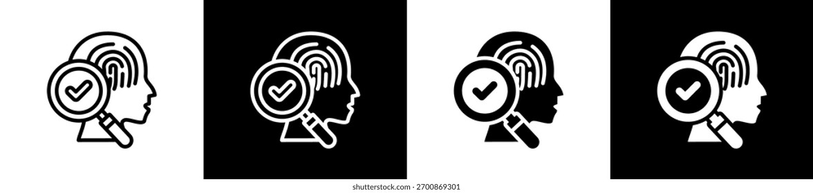 Identität für Kids Line und Solid-Symbol auf weißem und Glyphe Hintergrund