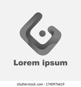 die Identität des Buchstaben G mit einem kleinen Kreis in der Mitte, scheint Premium und nicht starr