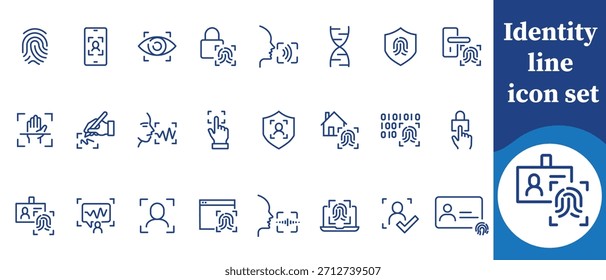 Conjunto de iconos de línea de identidad, documento, ayuda, comercio, banca, automóvil, Horizontal, solución, automóvil, diseño, cliente, conexión, inteligencia, Licencia, Dirección y más