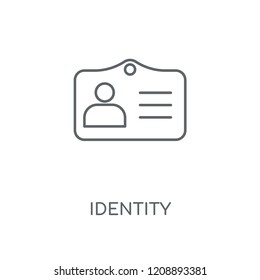 Identity linear icon. Identity concept stroke symbol design. Thin graphic elements vector illustration, outline pattern on a white background, eps 10.
