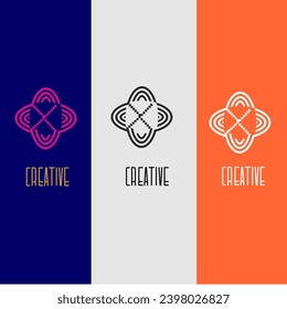 Identity logo abstraction creative design colorful icon vector template