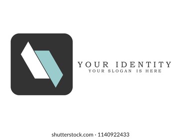 Identity Logo Design of simple shapes with creative and flexible concept