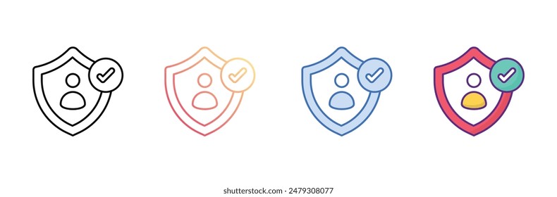 identity management icon design with white background stock illustration