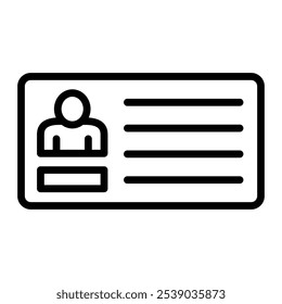 Design de ícone de linha de vetor de gerenciamento de identidades