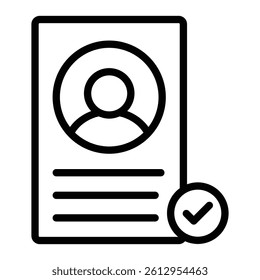 Identity Management Vector Line Icon Design