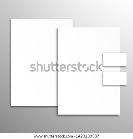 Сorporate identity mock-up.  Letterhead, folder and  business cards