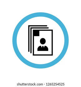 identity on personal images icon symbol. Premium quality isolated identity on personal images vector icon in trendy style. identity on personal images element.