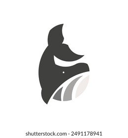 the identity of the orca whale as a cool logo