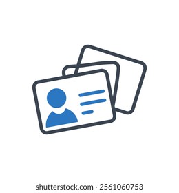 Identity Profile Card Icon On White Background