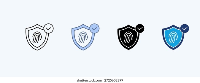 Vetor de Ilustração de Ícone Múltiplo de Proteção de Identidade