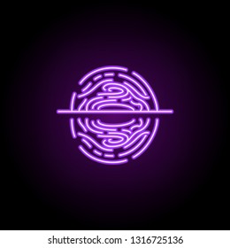 identity protection outline icon. Elements of Security in neon style icons. Simple icon for websites, web design, mobile app, info graphics