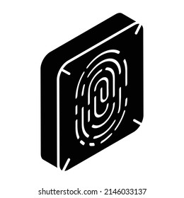 Identitätsabtastung, ein biometrisches Symbol

