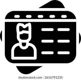 Identity Service Glyph Vector Icon Design