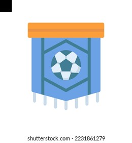 identity soccer icon flat style vector	
