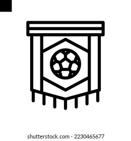 identity soccer icon line style vector