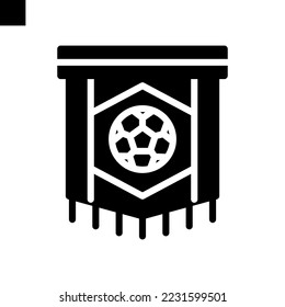 identity soccer icon solid style vector