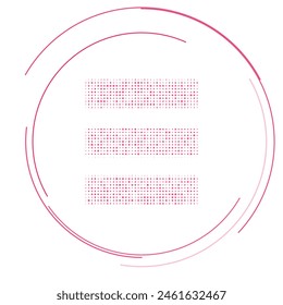 The identity symbol filled with pink dots. Pointillism style. Vector illustration on white background