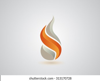Identity symbol. Vector illustration. Logo flame design