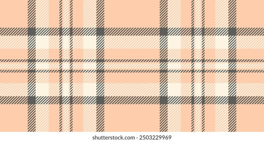 Vector a cuadros textil de identidad, patrón de fondo de tartán de fila. Textura de África tela a cuadros sin costuras en naranja y paleta de colores de encaje antiguo.