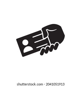 Identity theft or identity fraud vector icon for websites
