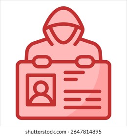 Elemento de icono de robo de identidad para diseño