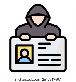 Identity Theft Icon Element For Design