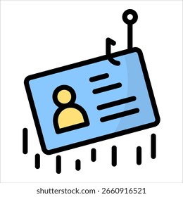 Elemento de icono de robo de identidad para diseño