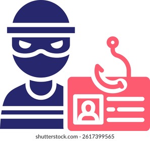 Identity Theft Icon Fill Vector Illustration