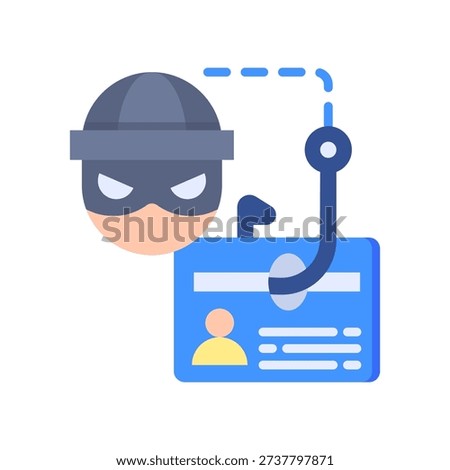Identity Theft Icon Flat Vector Illustration