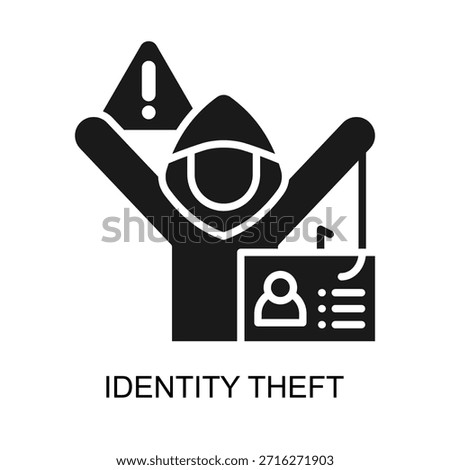 Identity Theft icon glyph vector illustration