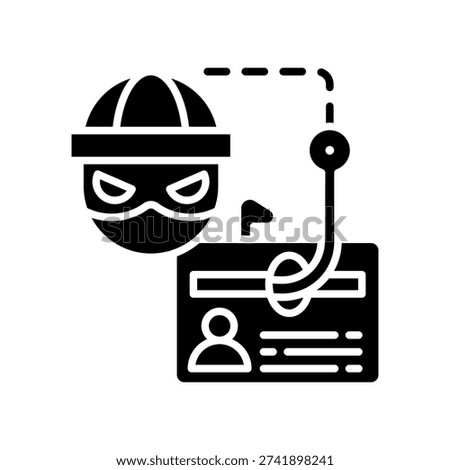 Identity Theft Icon Glyph Vector Illustration