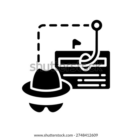 Identity Theft Icon Glyph Vector Illustration
