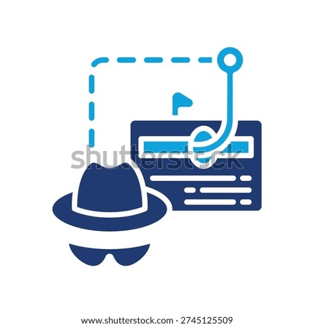 Identity Theft Icon Mixed Vector Illustration