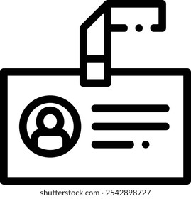Icono de robo de identidad. Diseño De Estilo Lineal Delgado Aislado Sobre Fondo Blanco