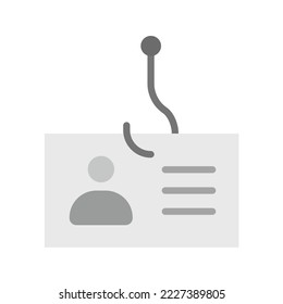 Imagen vectorial de icono de robo de identidad. También se puede usar para la ciberseguridad. Adecuado para aplicaciones móviles, aplicaciones web y medios impresos.