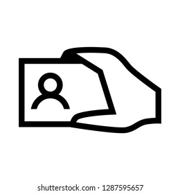 identity theft outline favorites icon vector