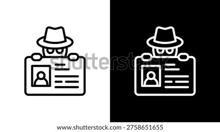 Identity Theft White Icon Set Design