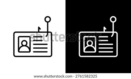 Identity Theft White Icon Set Design