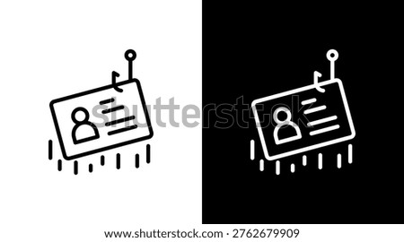 Identity Theft White Icon Set Design
