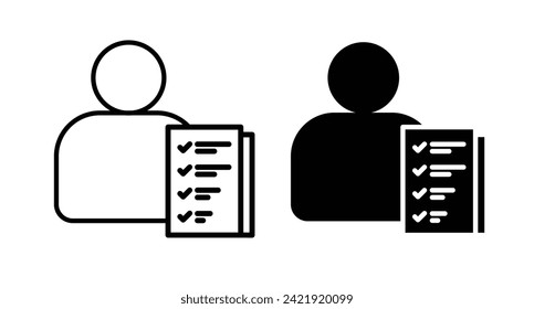 Identity Traits Line Icon. Characteristic Features Icon in Black and White Color.