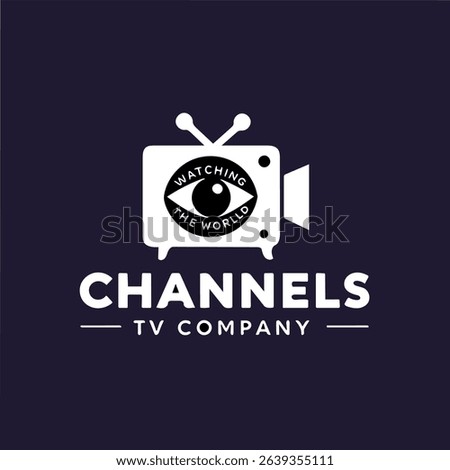 Identity of the TV Channel with Camera. suitable for media companies. Professional approach