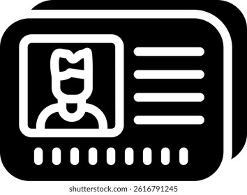 Identity Update Glyph Vector Icon Design