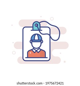 Identity vector filled outline icon style illustration. EPS 10 File