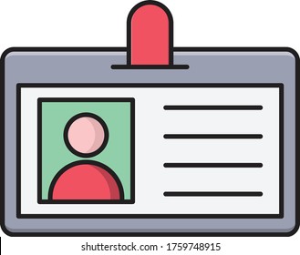 identity vector flat color icon 