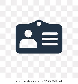 Identity vector icon isolated on transparent background, Identity transparency concept can be used web and mobile