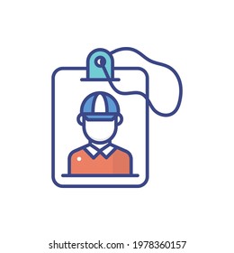 Identity vector icon style illustration. EPS 10 File