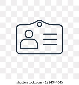 Identity vector outline icon isolated on transparent background, high quality linear Identity transparency concept can be used web and mobile