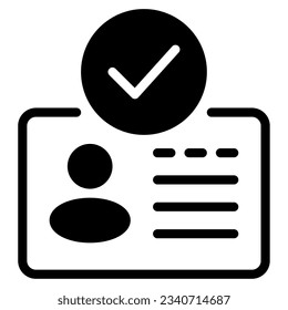 Identity Verification Icon illustration, for uiux web, app, infographic, etc